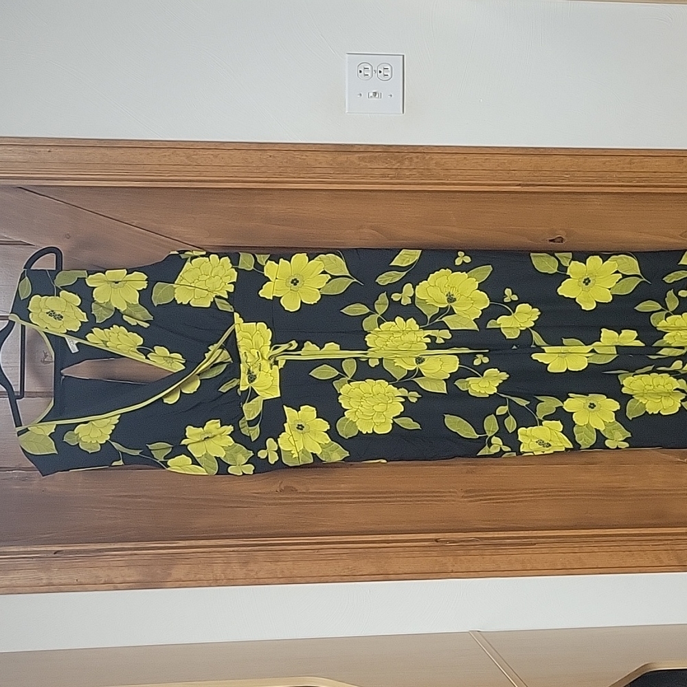 Eva Mendas Size 18 Tall Yellow and Black Jumpsuit